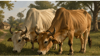 A pair of oxen