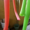 Some colourful pipes I have for filling water